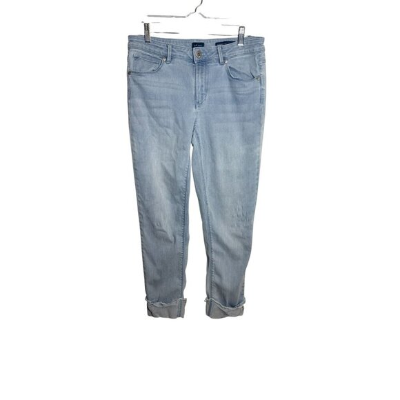 J.Jill Womens Light Wash Denim Roll Cuff Jeans Authentic Fit Size 8 - Picture 1 of 5